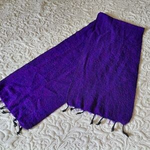 Indigo/Royal Purple Yak Wool Scarf